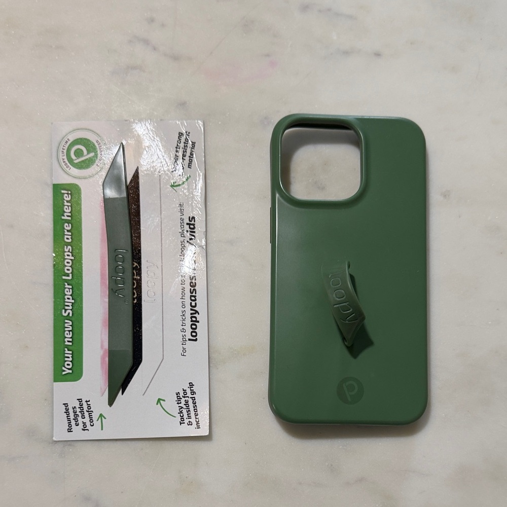 Loopy Case and replaceable loop Green Phone Cover- 13 Pro